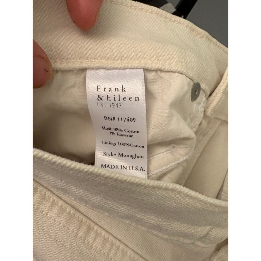 Frank & Eileen White Monaghan Frayed Hem Jeans Size 29 - Picture 5 of 9